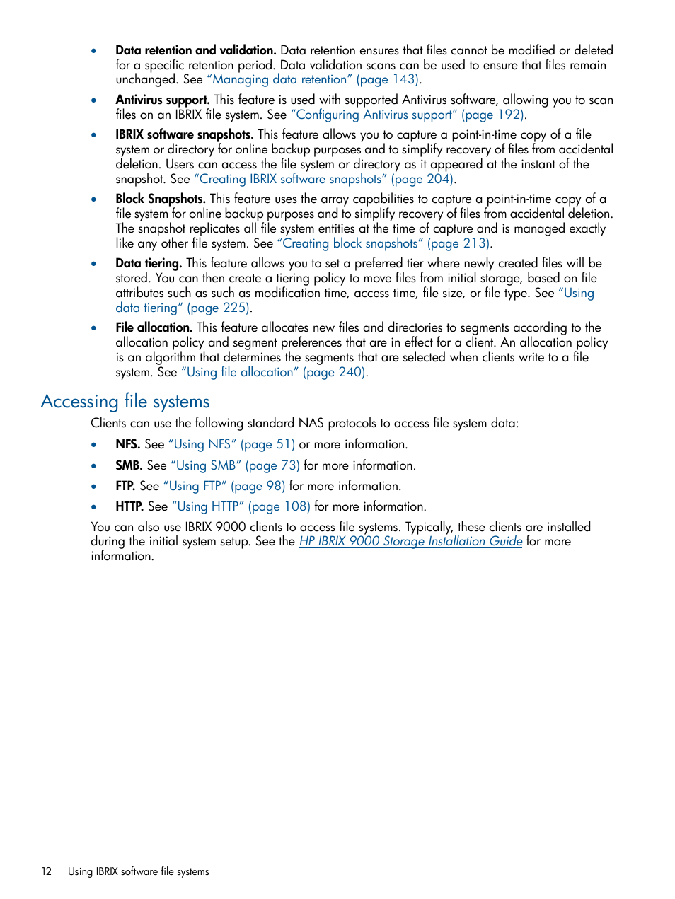 Accessing file systems | HP StoreAll Storage User Manual | Page 12 / 254