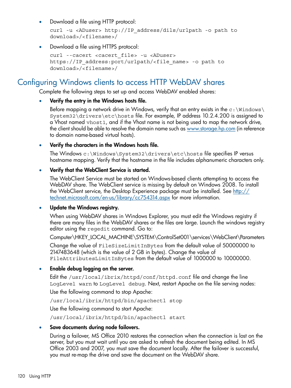 HP StoreAll Storage User Manual | Page 120 / 254