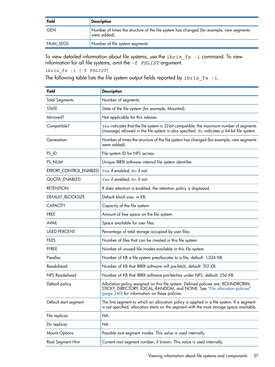 HP StoreAll Storage User Manual | Page 37 / 254
