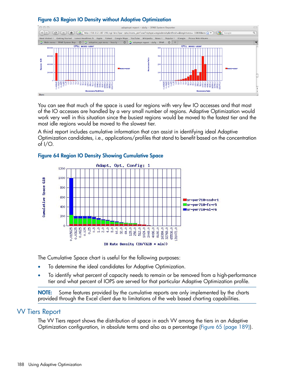 Vv tiers report | HP 3PAR StoreServ 7000 Storage User Manual | Page 188 / 231