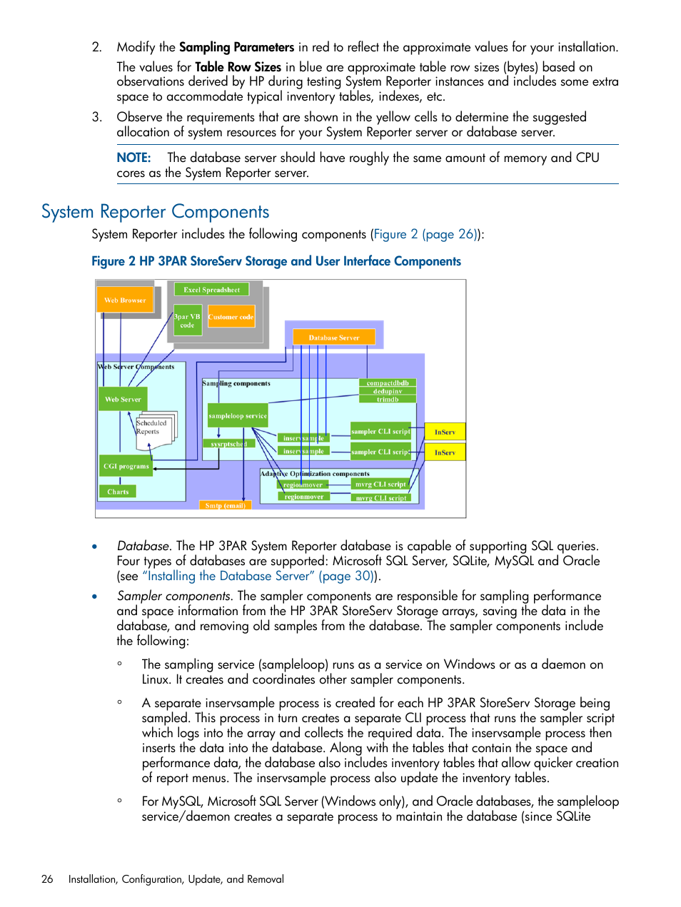 System reporter components | HP 3PAR StoreServ 7000 Storage User Manual | Page 26 / 231