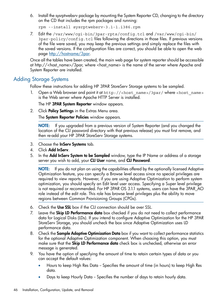 Adding storage systems | HP 3PAR StoreServ 7000 Storage User Manual | Page 46 / 231