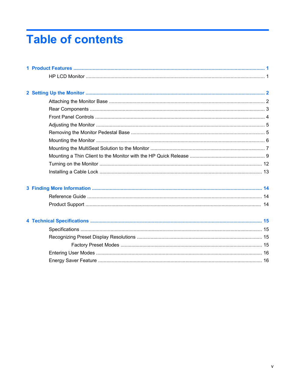 HP Compaq LE1852ms 18.5-inch LED Backlit Monitor User Manual | Page 5 / 22