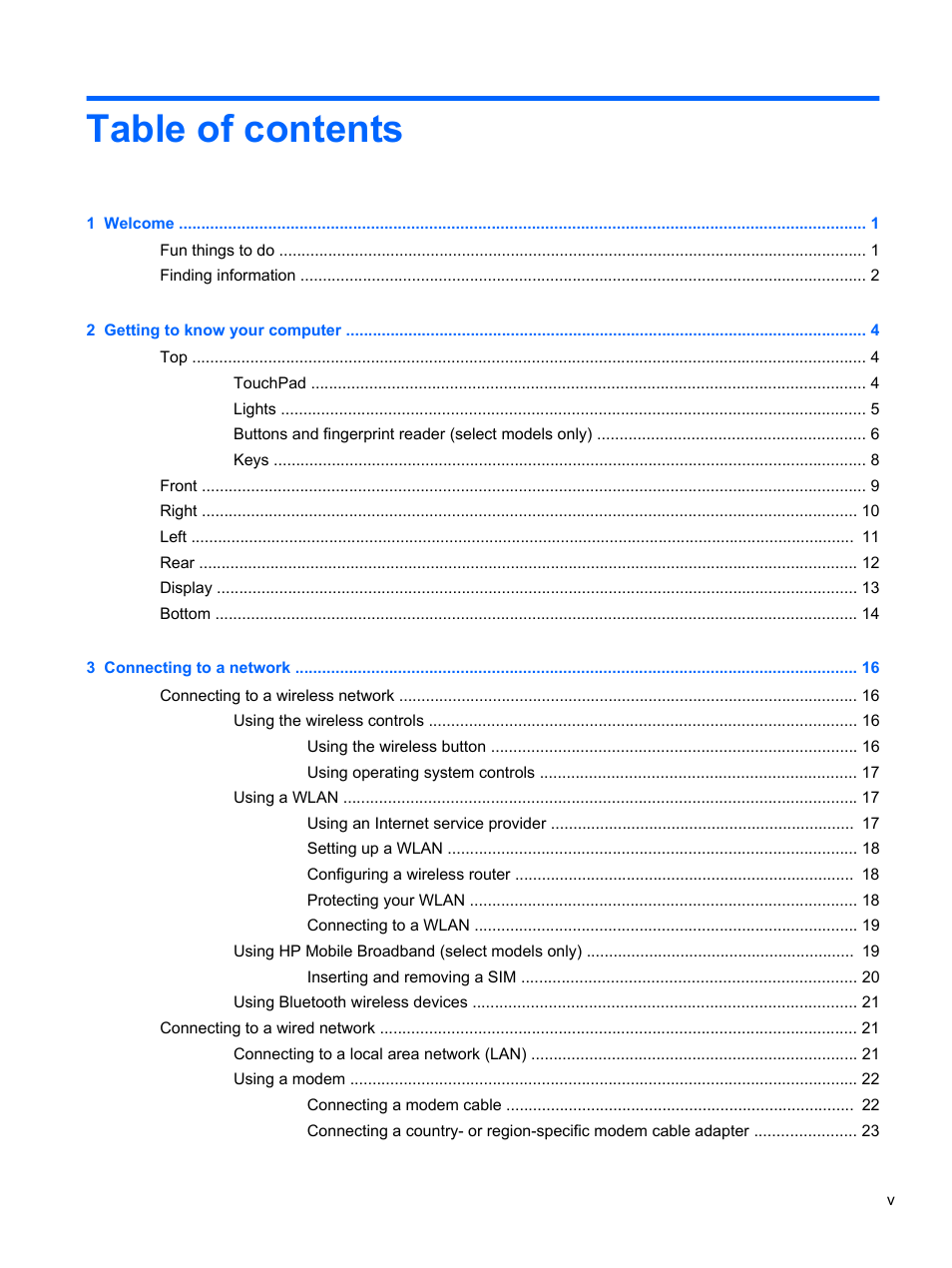 HP EliteBook 2570p Notebook PC User Manual | Page 5 / 107