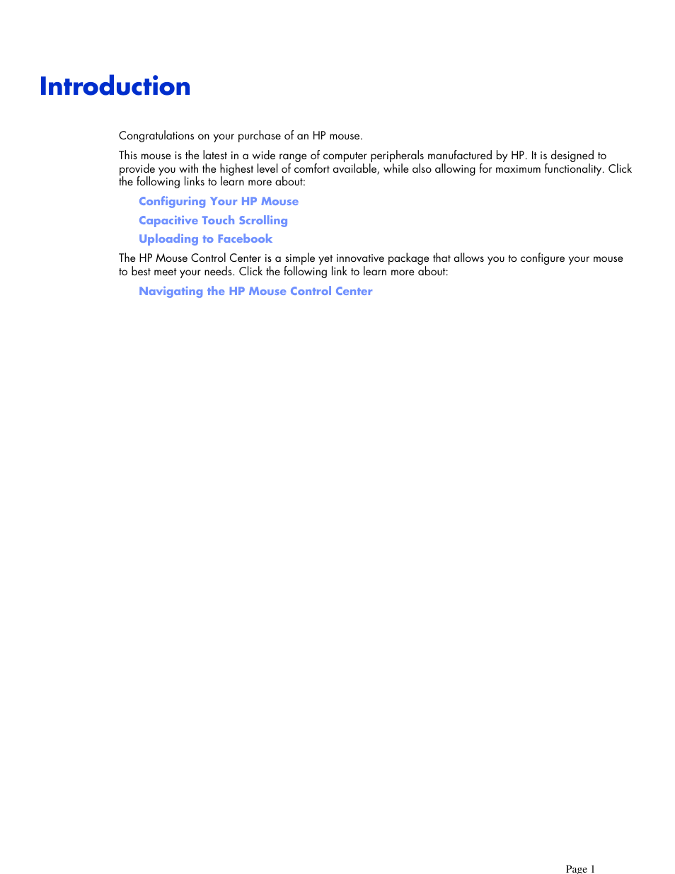 HP X7000 Wi-Fi Touch Mouse User Manual | 32 pages