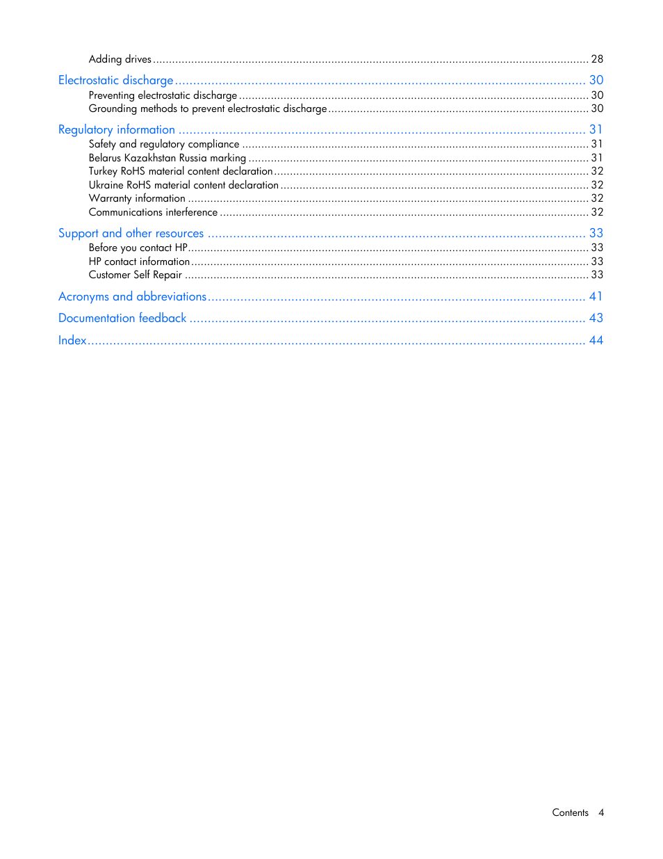 HP Smart Array P830 Controller User Manual | Page 4 / 45