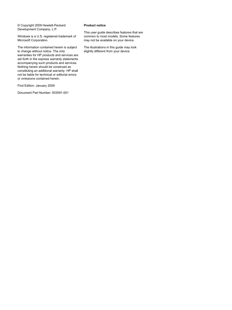 HP Mini 1132TU PC User Manual | Page 2 / 99