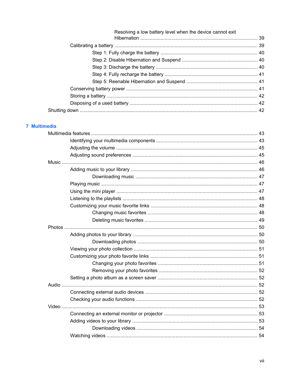 HP Mini 1132TU PC User Manual | Page 7 / 99