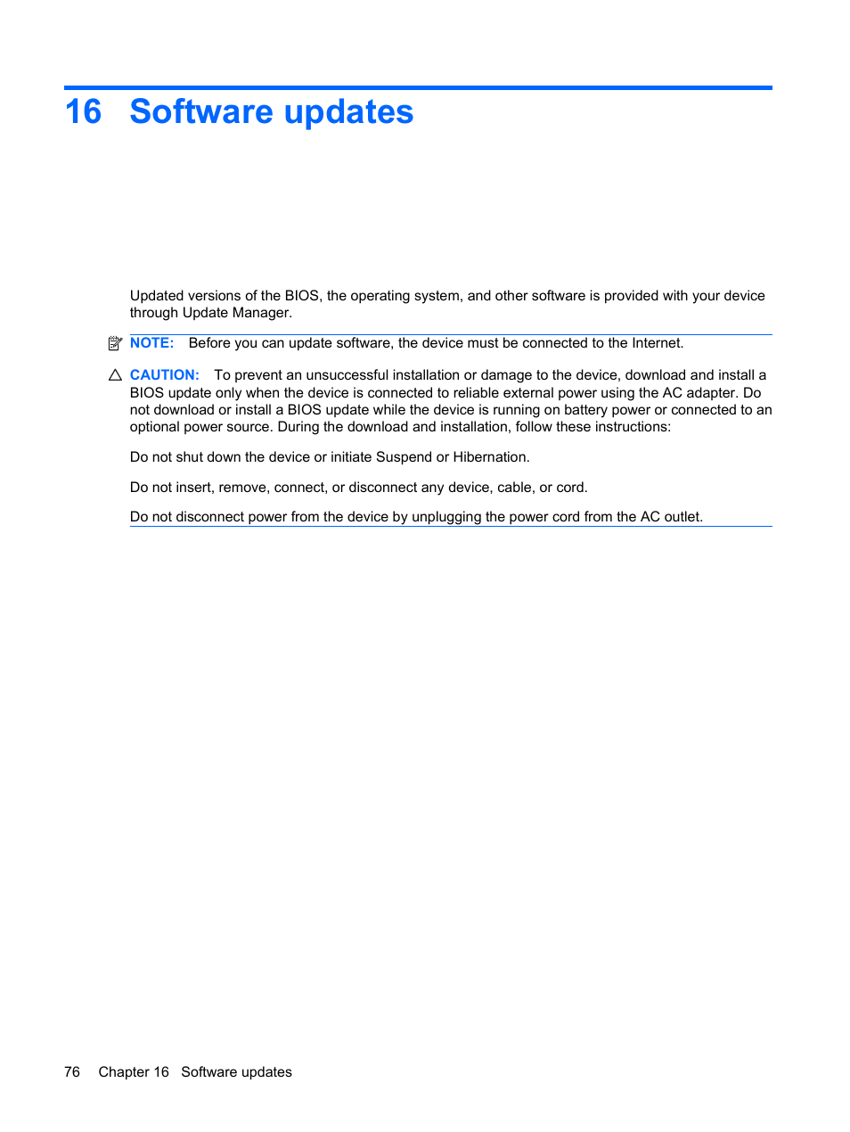 Software updates, 16 software updates | HP Mini 1132TU PC User Manual | Page 86 / 99