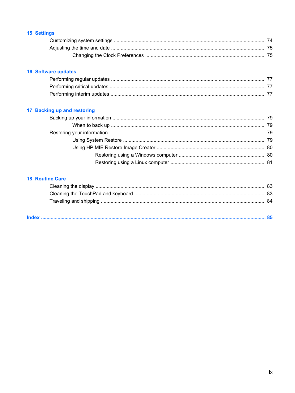 HP Mini 1132TU PC User Manual | Page 9 / 99