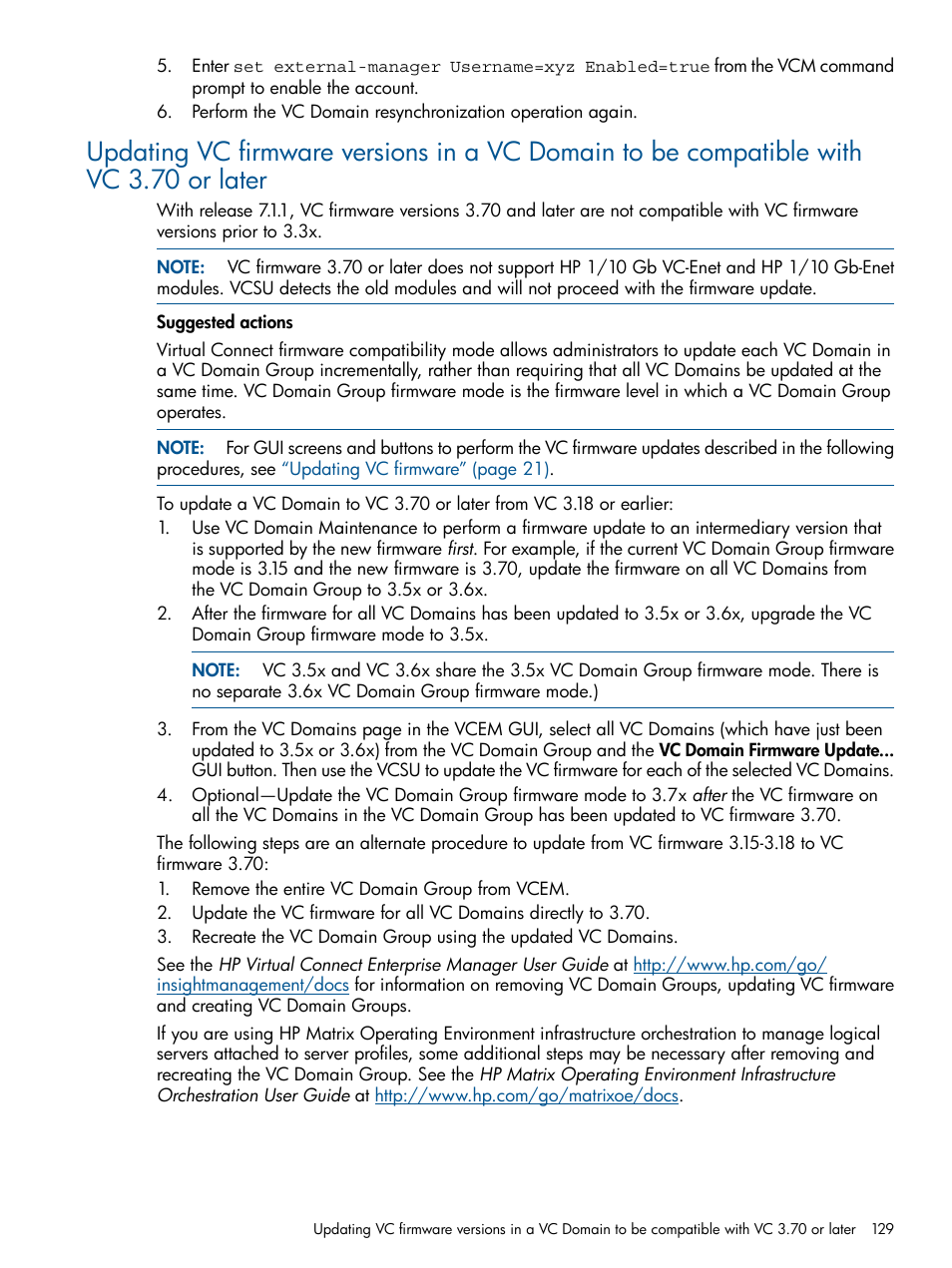 HP Virtual Connect Enterprise Manager Software User Manual | Page 129 / 159