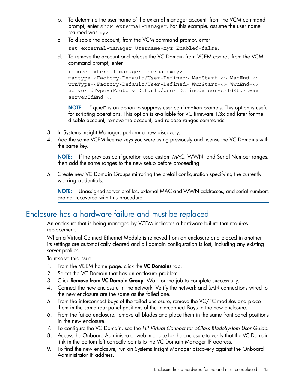 HP Virtual Connect Enterprise Manager Software User Manual | Page 143 / 159