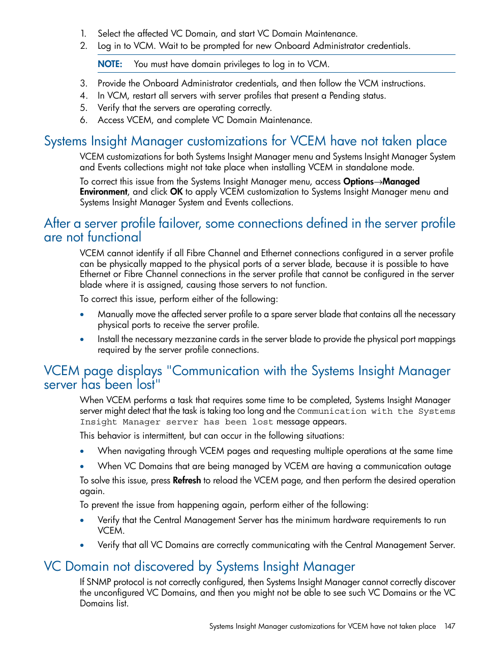 HP Virtual Connect Enterprise Manager Software User Manual | Page 147 / 159