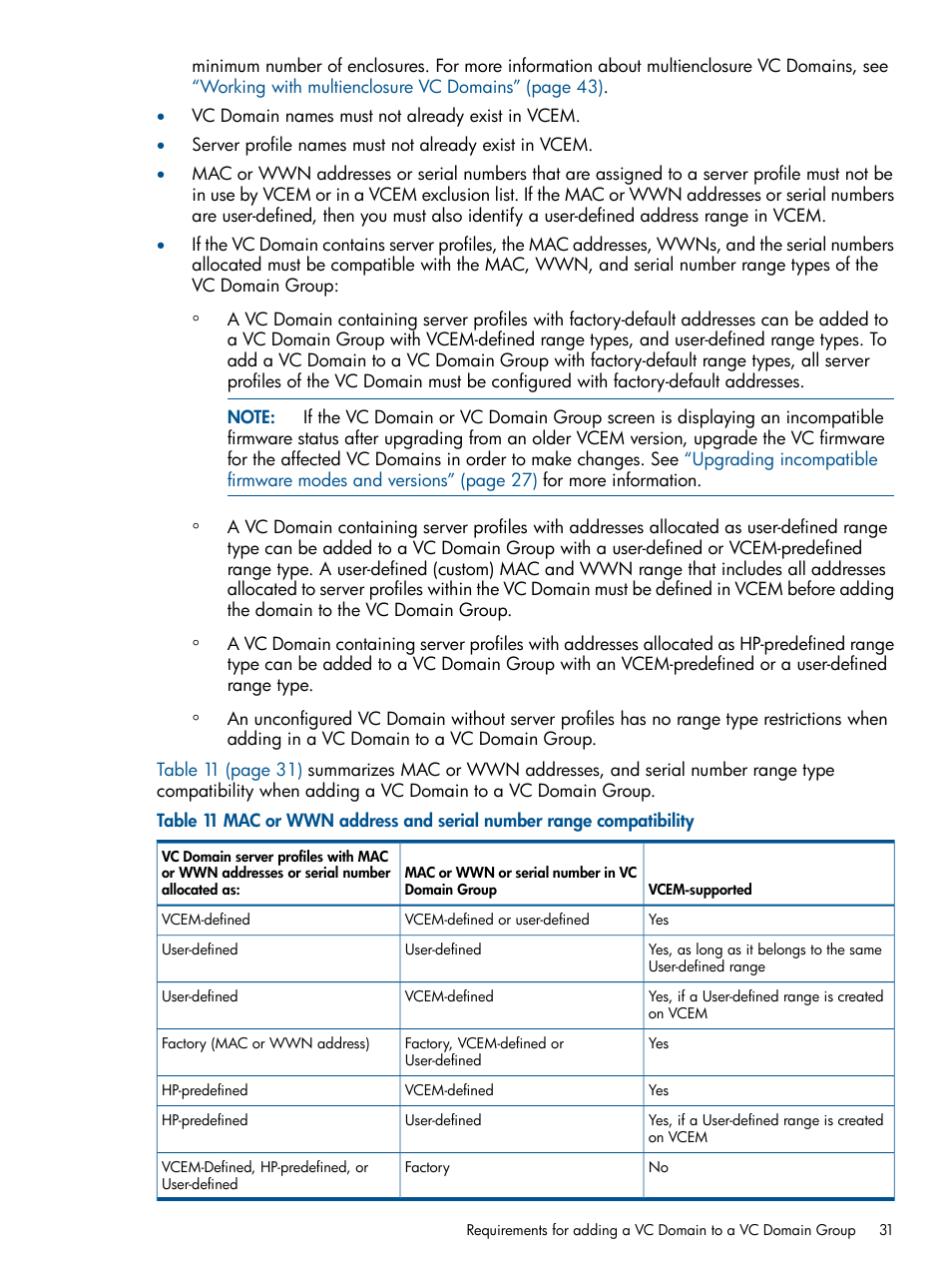 HP Virtual Connect Enterprise Manager Software User Manual | Page 31 / 159