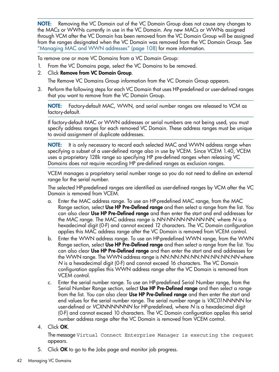 HP Virtual Connect Enterprise Manager Software User Manual | Page 42 / 159