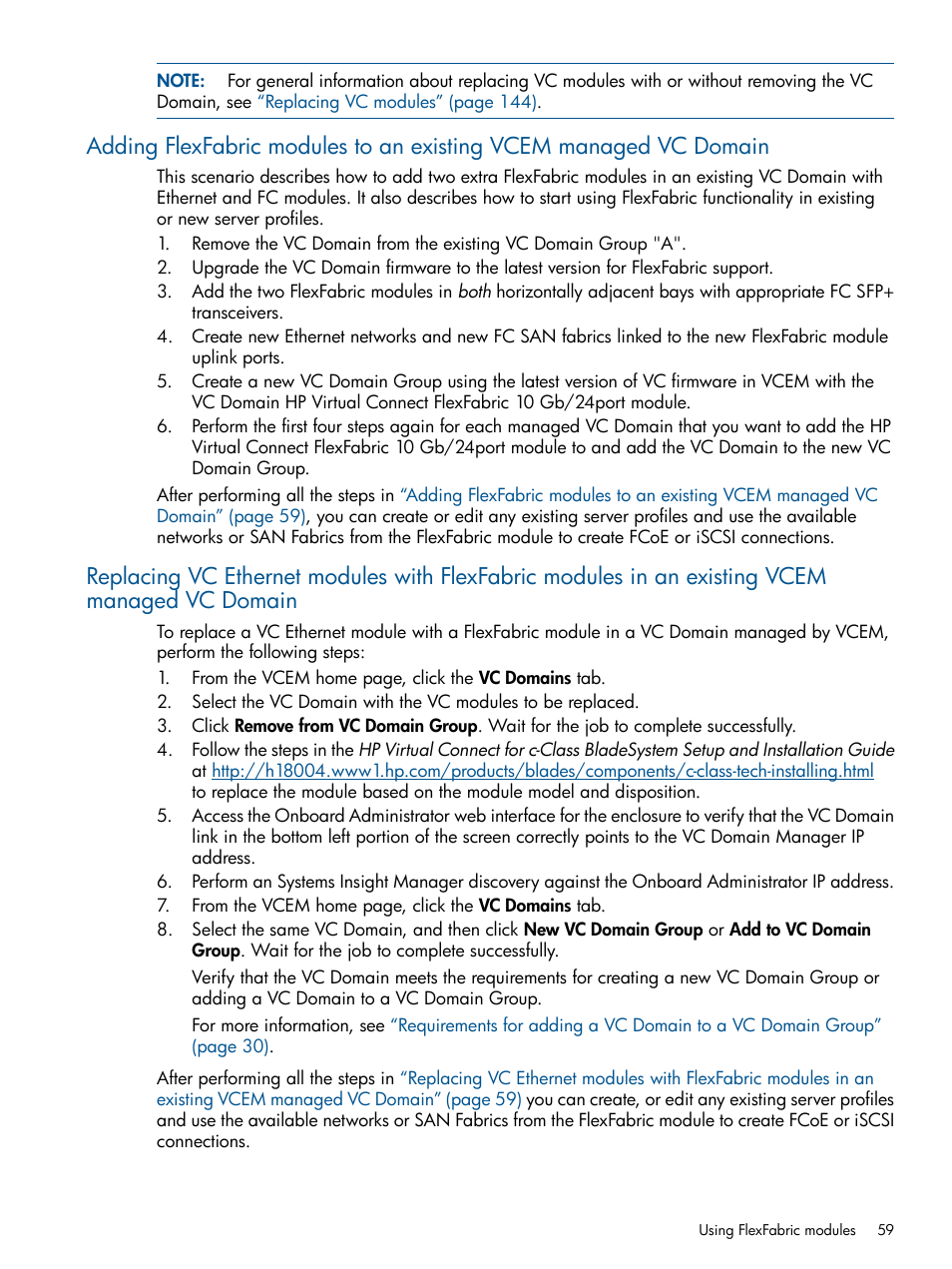 HP Virtual Connect Enterprise Manager Software User Manual | Page 59 / 159