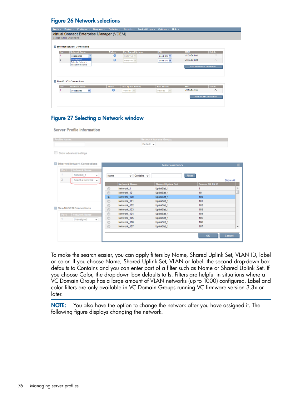 HP Virtual Connect Enterprise Manager Software User Manual | Page 76 / 159