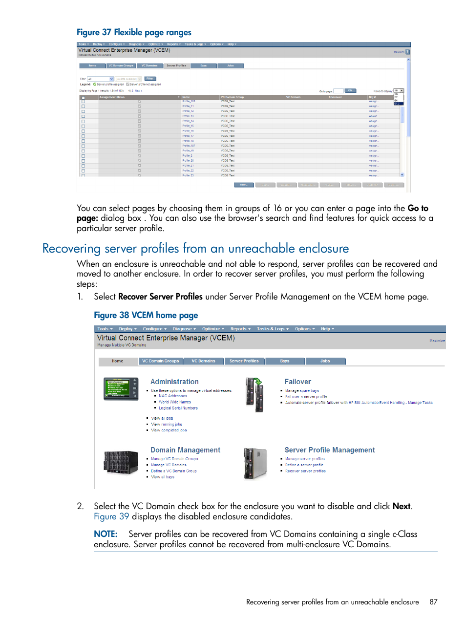 HP Virtual Connect Enterprise Manager Software User Manual | Page 87 / 159