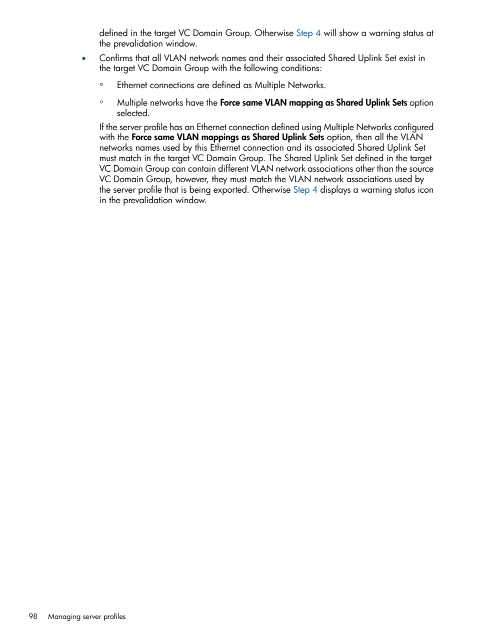 HP Virtual Connect Enterprise Manager Software User Manual | Page 98 / 159