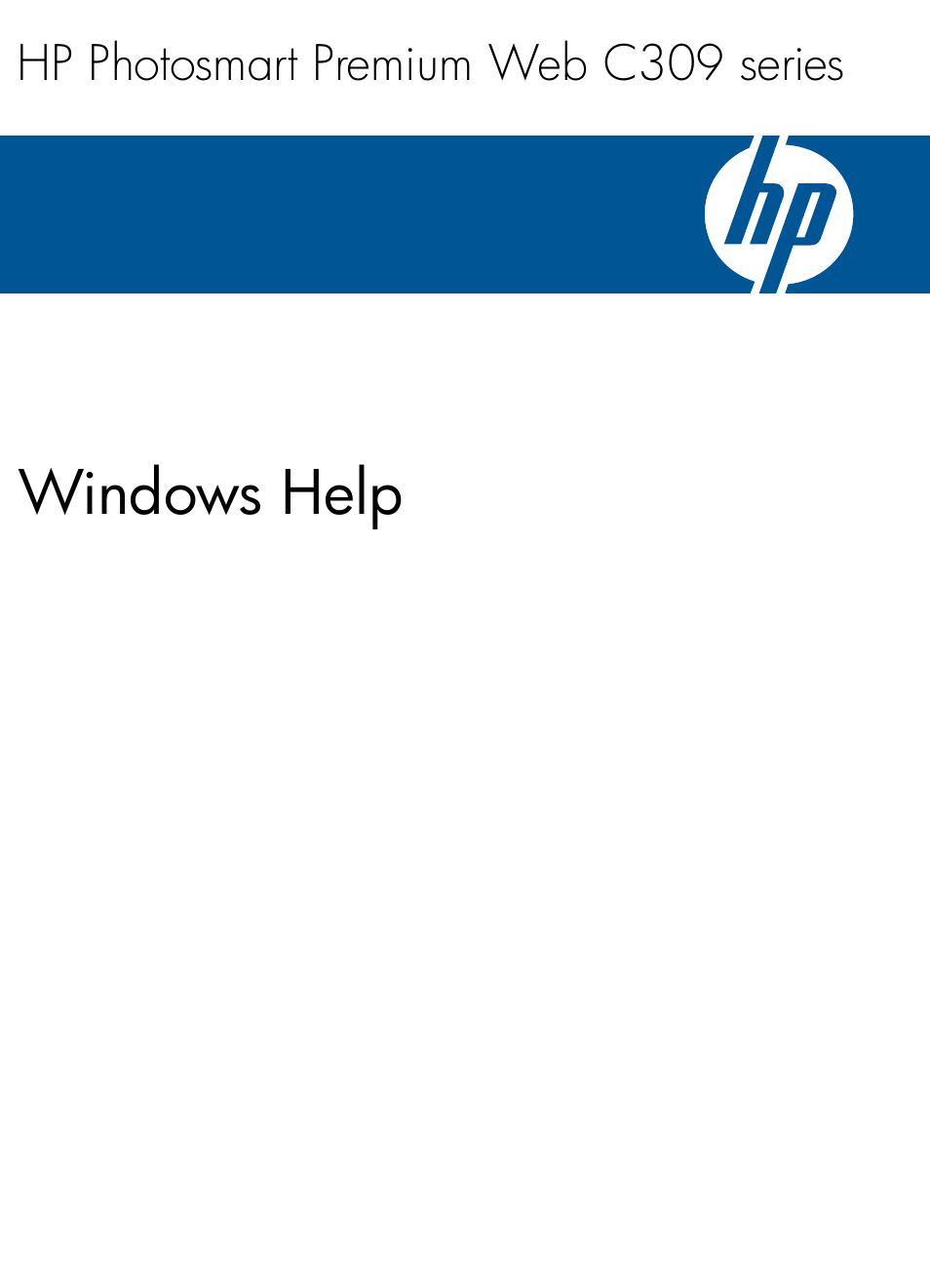 HP Photosmart Premium TouchSmart Web C309 User Manual | 209 pages