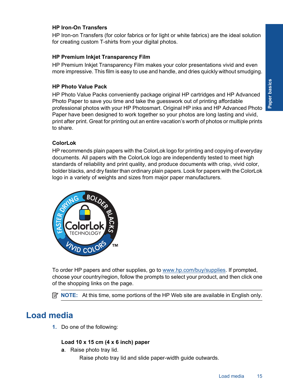 Load media | HP Photosmart Premium TouchSmart Web C309 User Manual | Page 18 / 209