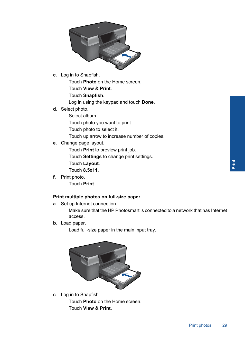 HP Photosmart Premium TouchSmart Web C309 User Manual | Page 32 / 209