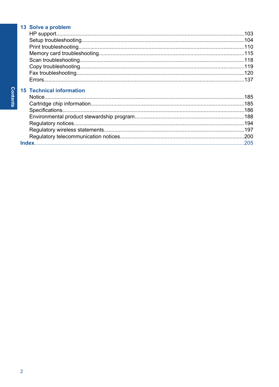 HP Photosmart Premium TouchSmart Web C309 User Manual | Page 5 / 209