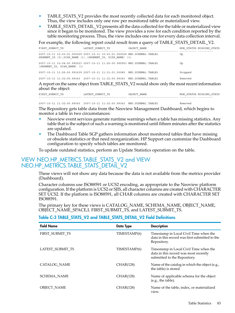 HP Neoview Release 2.5 Software User Manual | Page 83 / 142