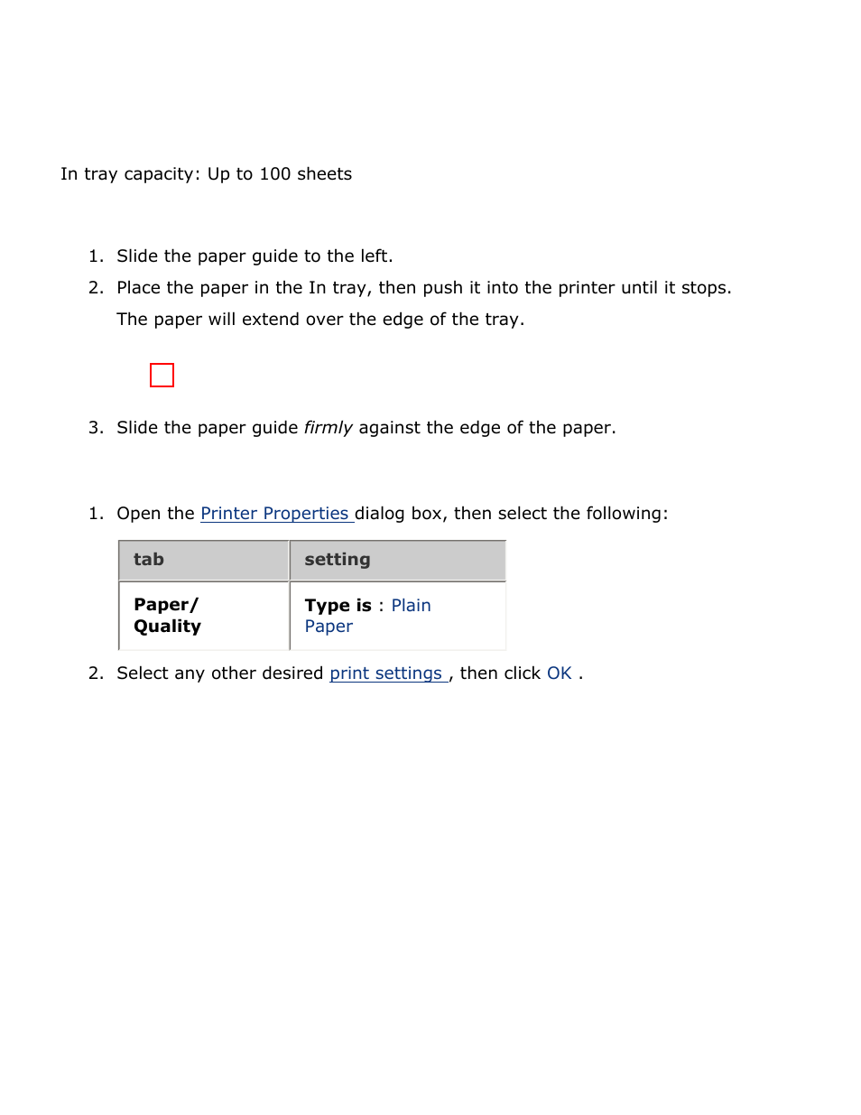 Plain paper | HP Deskjet 3520 Inkjet Printer User Manual | Page 32 / 65