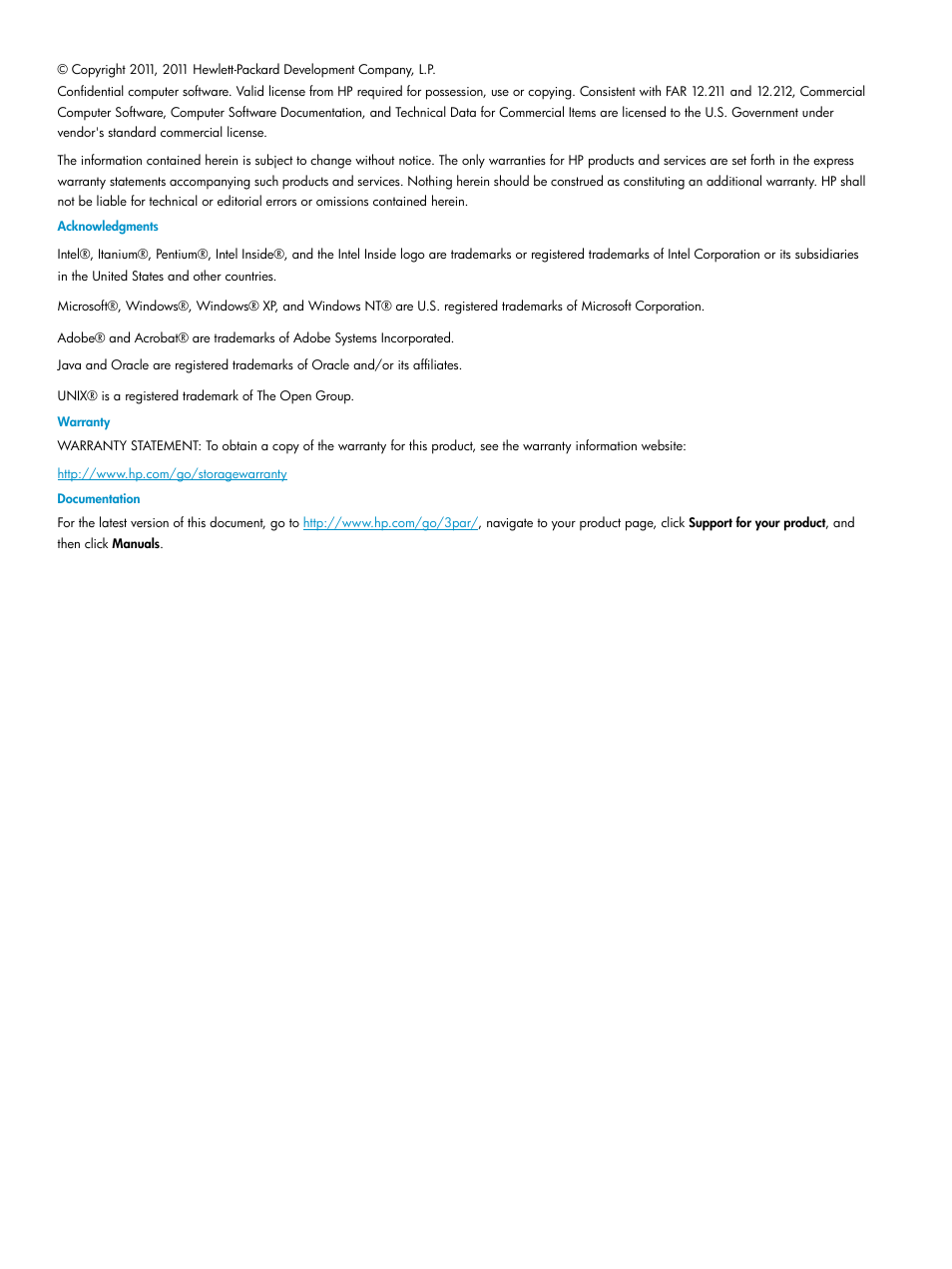 HP 3PAR Policy Manager Software User Manual | Page 2 / 42