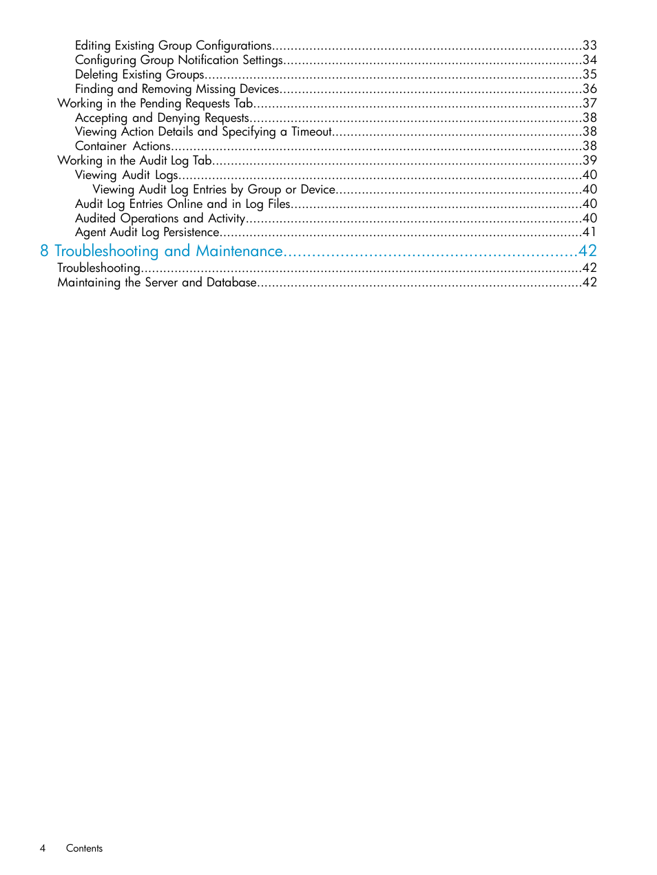 8 troubleshooting and maintenance | HP 3PAR Policy Manager Software User Manual | Page 4 / 42