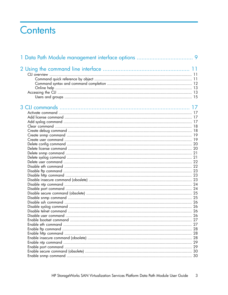 HP SAN Virtualization Services Platform User Manual | Page 3 / 94