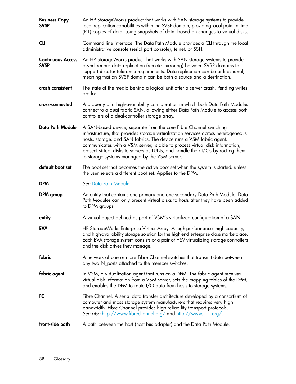 HP SAN Virtualization Services Platform User Manual | Page 88 / 94