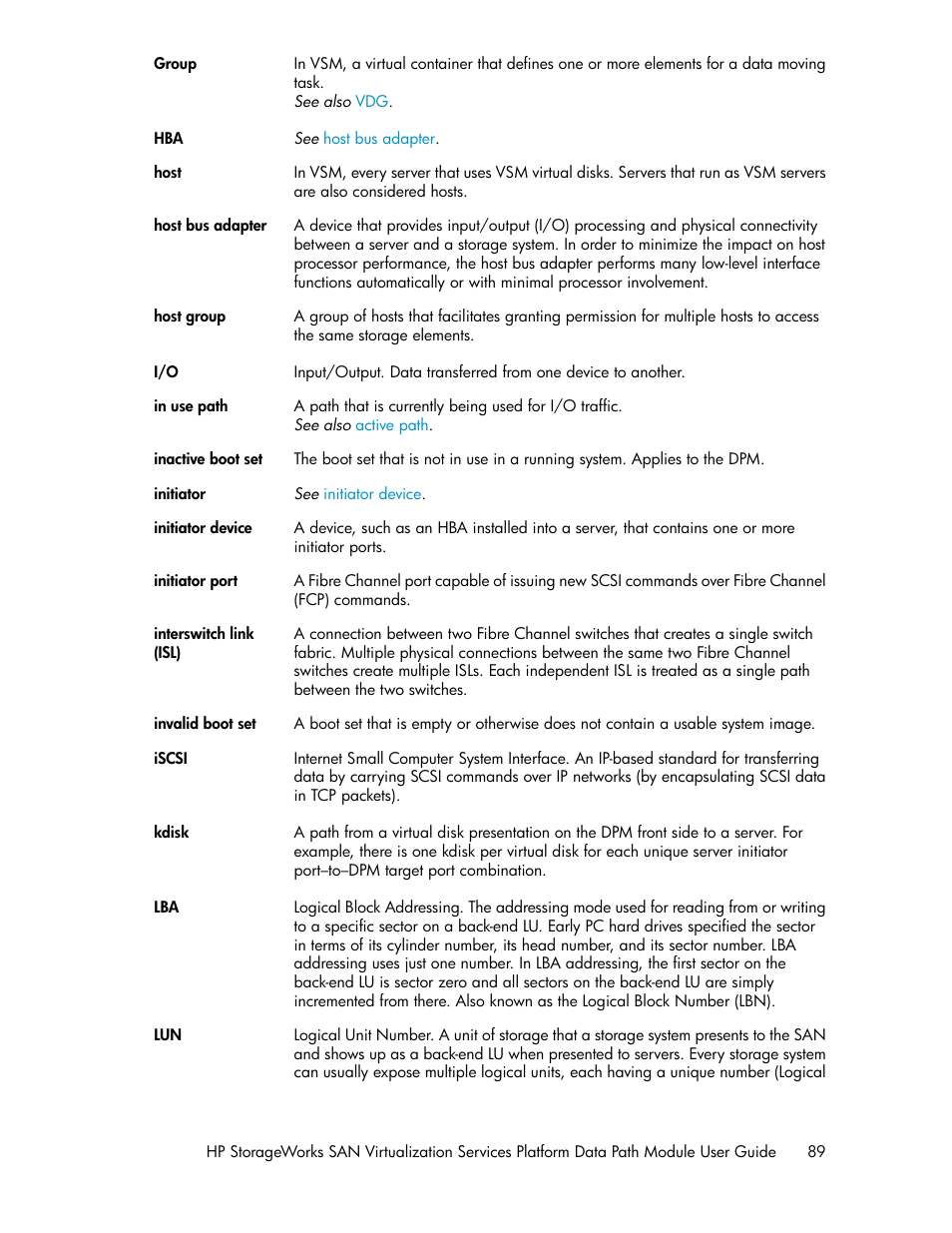 HP SAN Virtualization Services Platform User Manual | Page 89 / 94