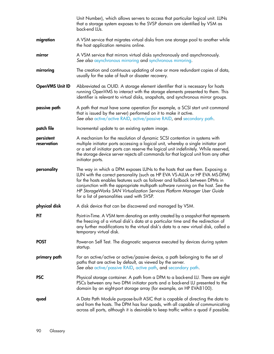 HP SAN Virtualization Services Platform User Manual | Page 90 / 94