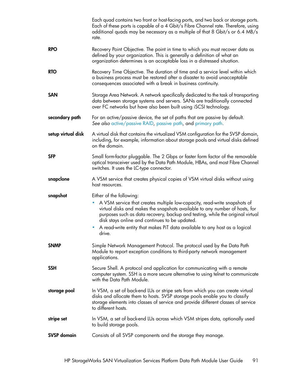 HP SAN Virtualization Services Platform User Manual | Page 91 / 94