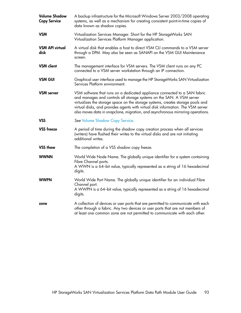 HP SAN Virtualization Services Platform User Manual | Page 93 / 94
