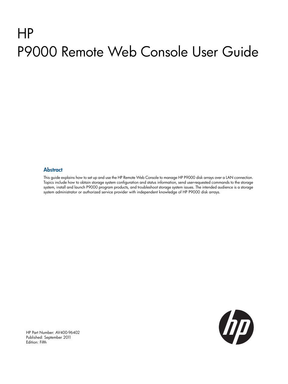 HP XP RAID Manager Software User Manual | 182 pages