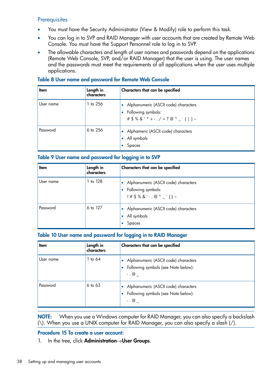 Prerequisites | HP XP RAID Manager Software User Manual | Page 38 / 182
