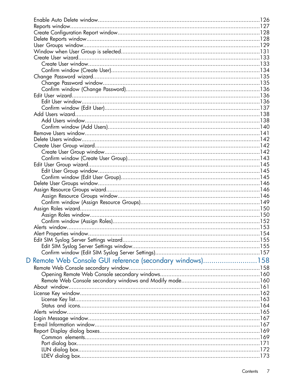 HP XP RAID Manager Software User Manual | Page 7 / 182