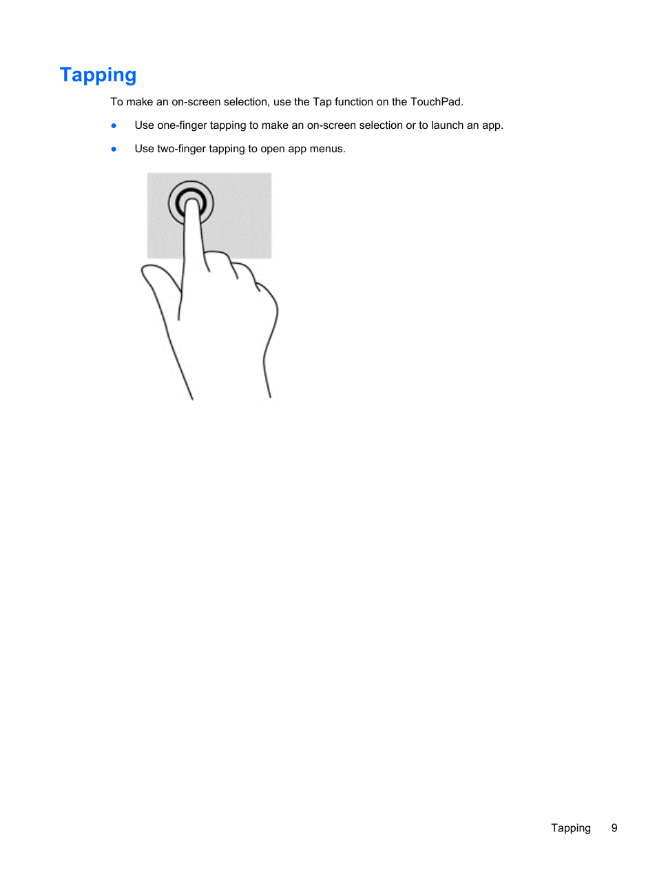Tapping | HP Chromebook 14-q063cl User Manual | Page 15 / 21