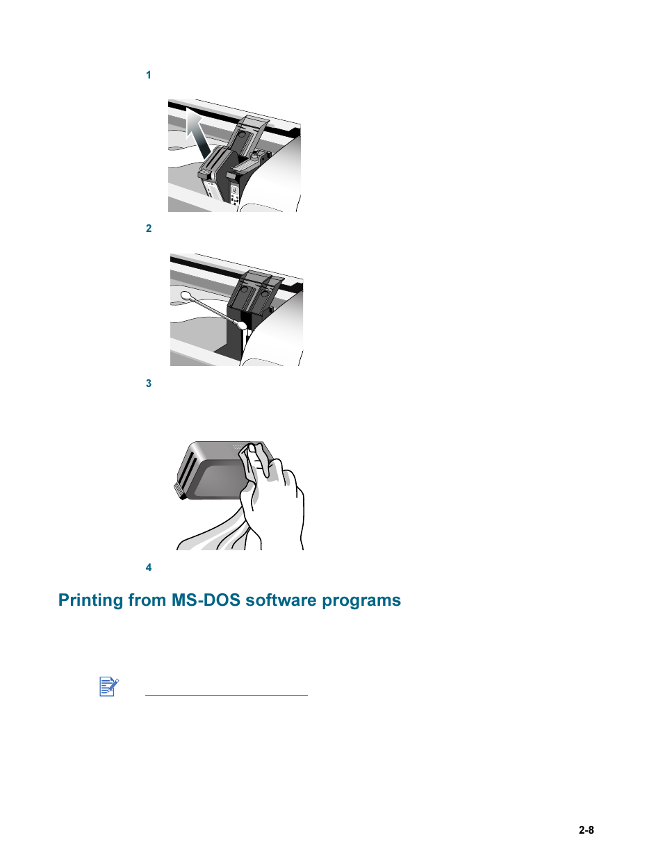 Printing from ms-dos software programs, Printing from ms-dos software programs -8 | HP Deskjet 9300 Printer series User Manual | Page 13 / 50