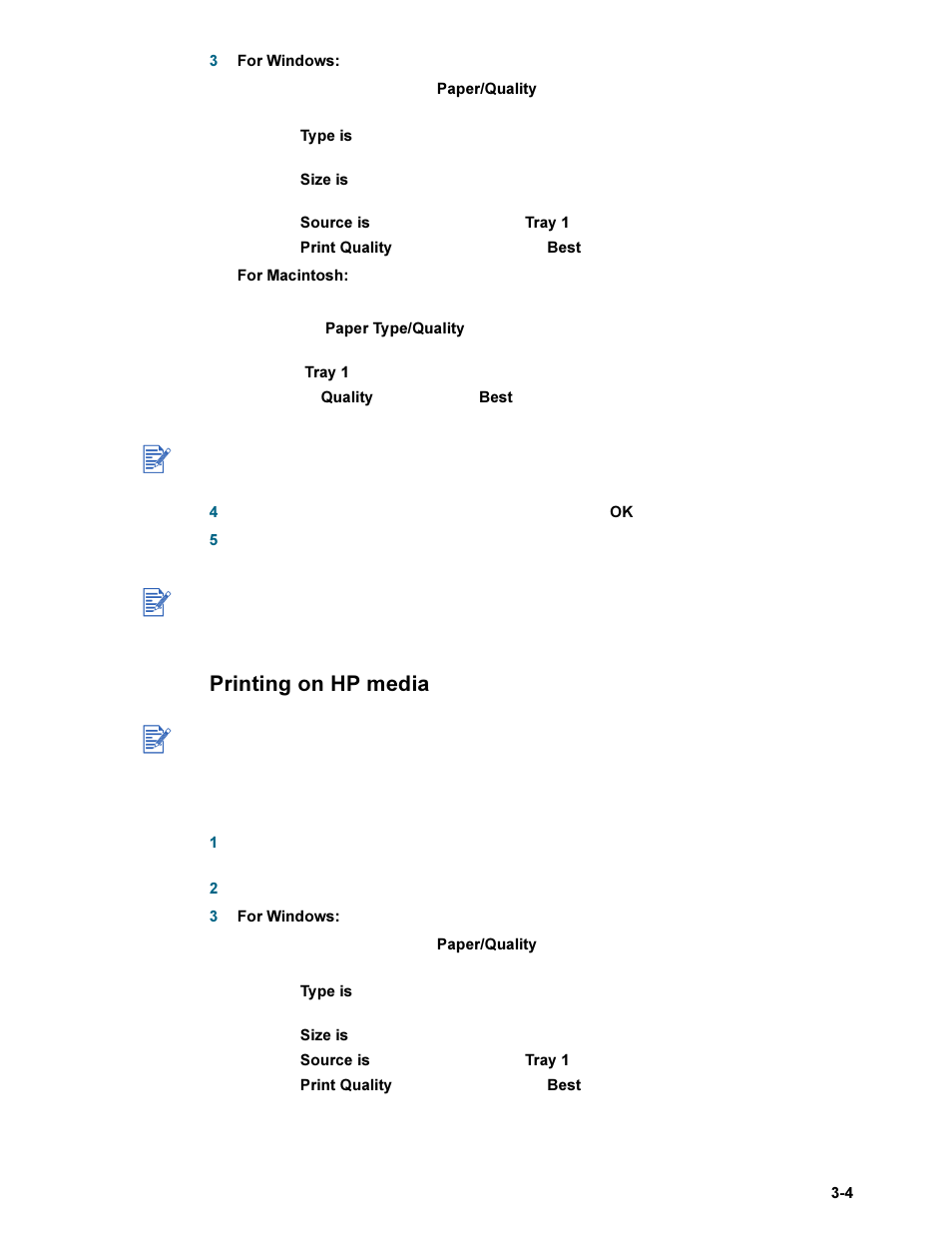 Printing on hp media, Printing on hp media -4 | HP Deskjet 9300 Printer series User Manual | Page 17 / 50