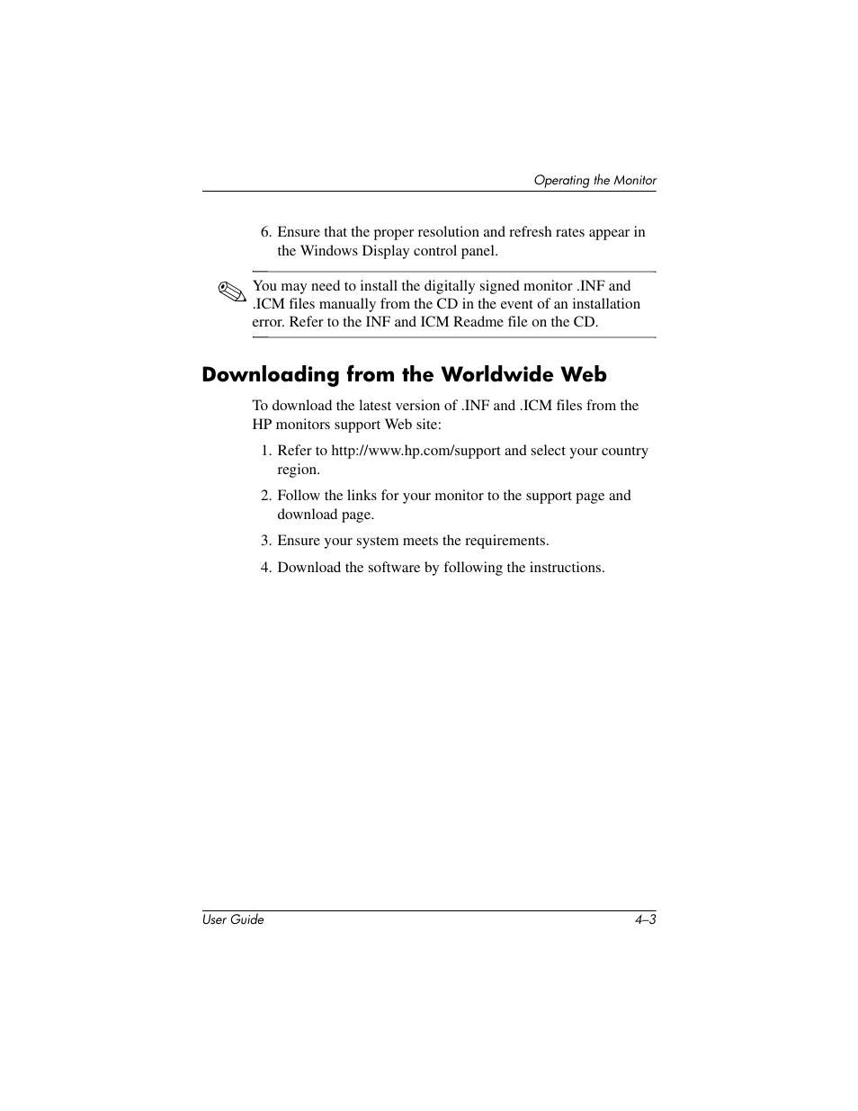 Downloading from the worldwide web | HP mx705 17 inch CRT Monitor User Manual | Page 21 / 44