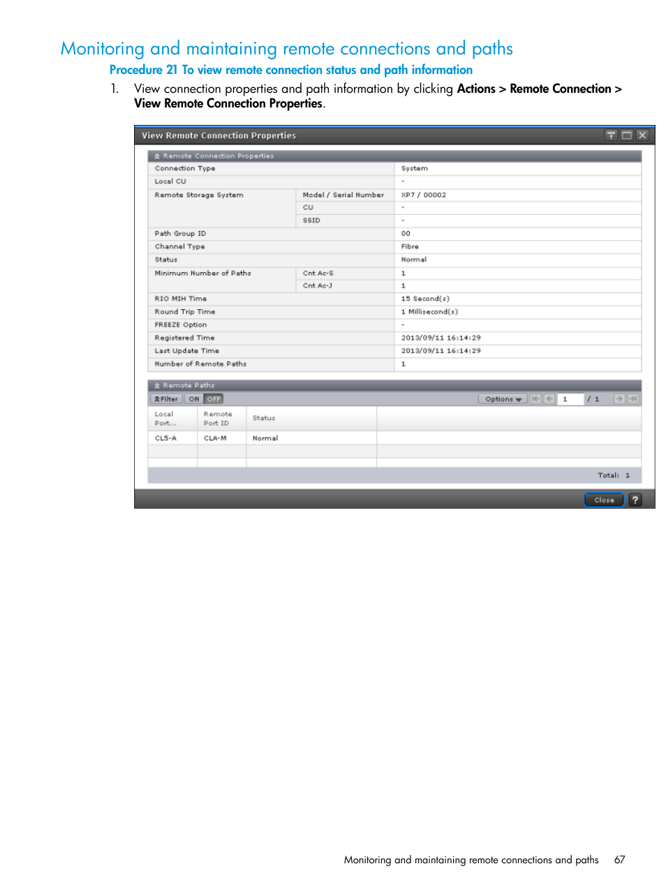 HP XP Racks User Manual | Page 67 / 154