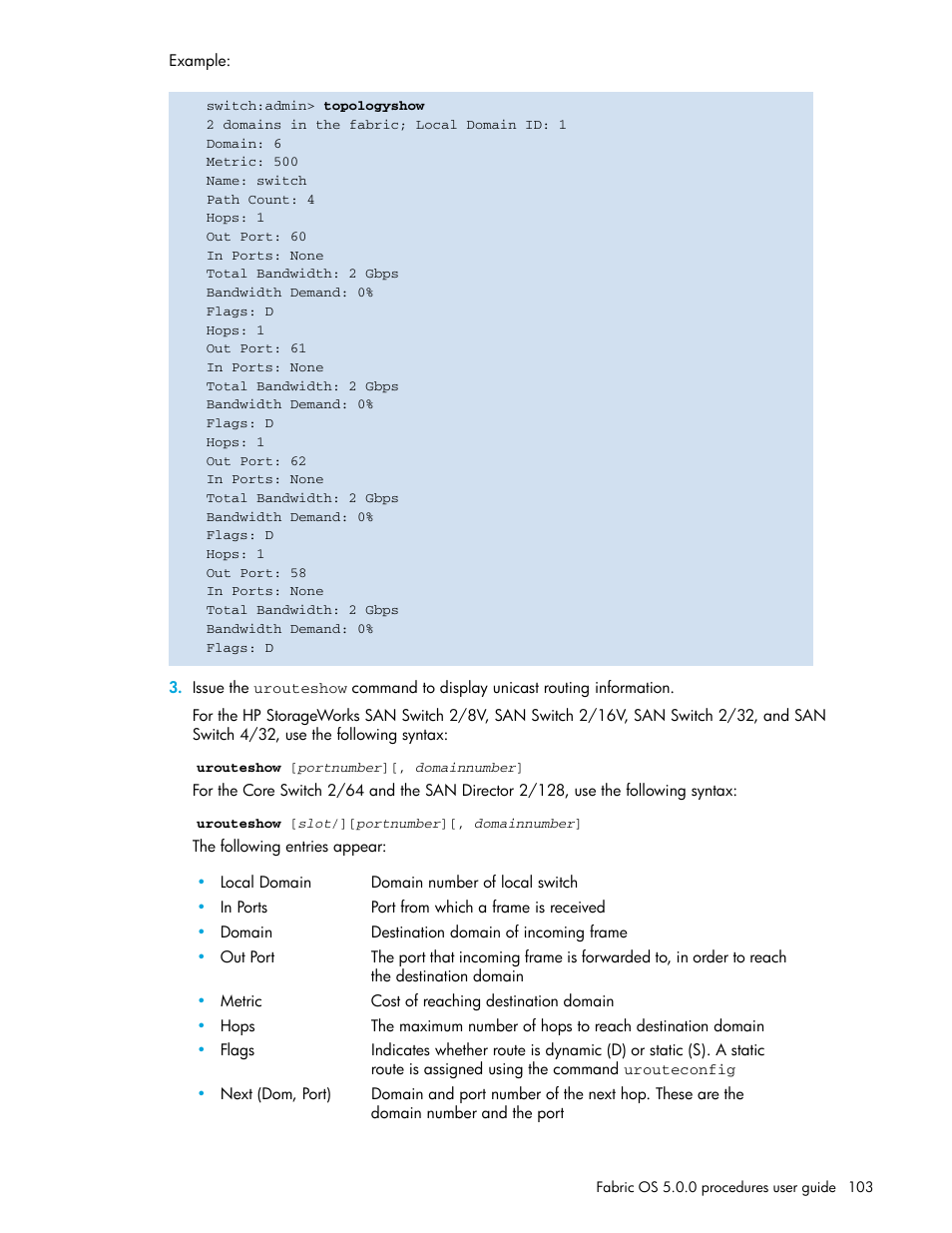 HP Brocade 4Gb SAN Switch for HP BladeSystem p-Class User Manual | Page 103 / 270