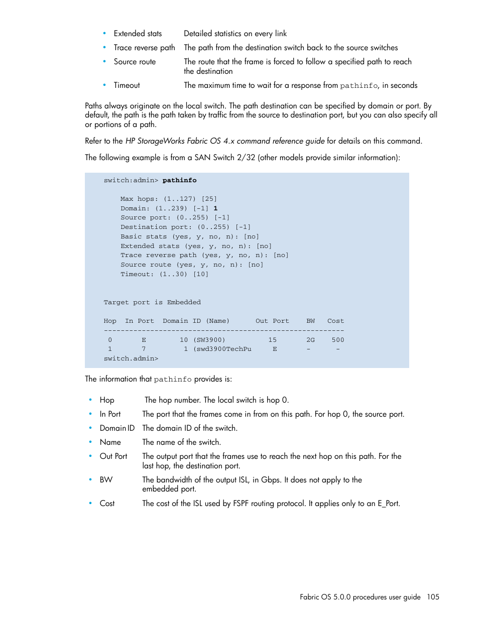 HP Brocade 4Gb SAN Switch for HP BladeSystem p-Class User Manual | Page 105 / 270