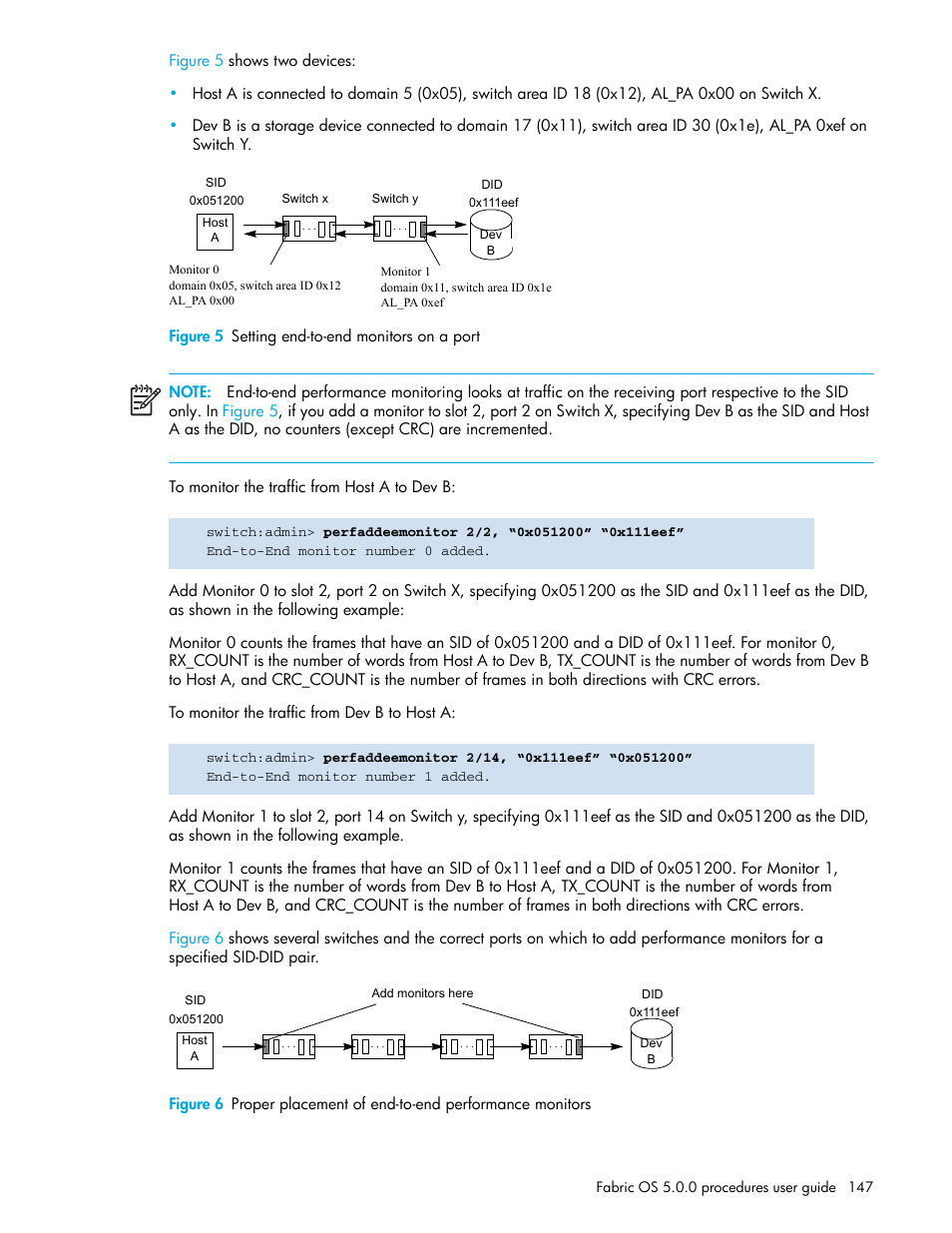 Figure 5 setting end-to-end monitors on a port, 5 setting end-to-end monitors on a port | HP Brocade 4Gb SAN Switch for HP BladeSystem p-Class User Manual | Page 147 / 270