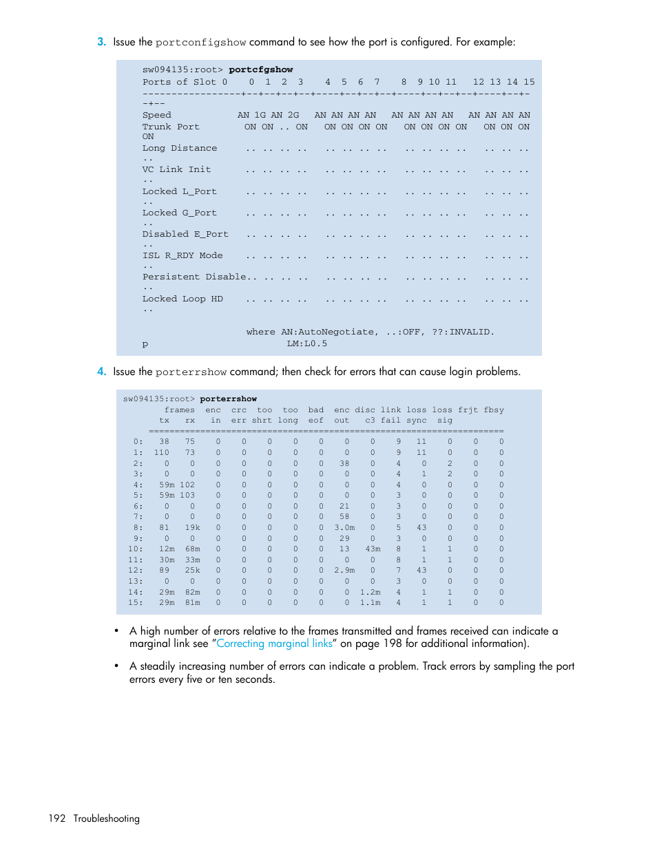 HP Brocade 4Gb SAN Switch for HP BladeSystem p-Class User Manual | Page 192 / 270