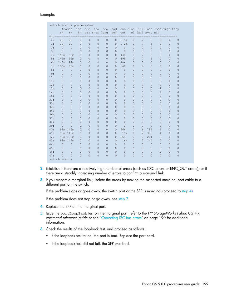 HP Brocade 4Gb SAN Switch for HP BladeSystem p-Class User Manual | Page 199 / 270